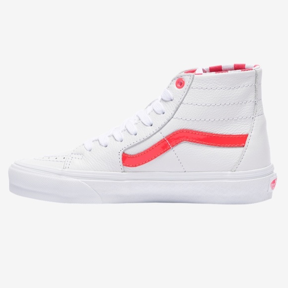 Vans SK8-Hi white with neon pink - Picture 2 of 9